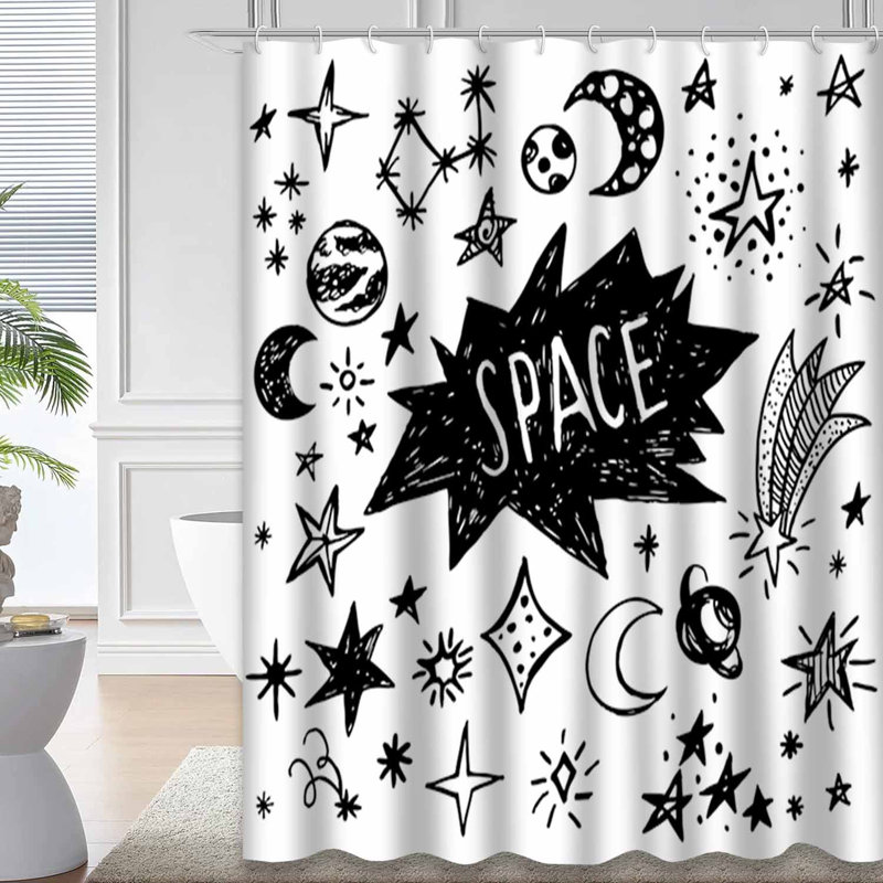 Rideau de douche imperméable Rustic Star, L 72 po x l 84 po
