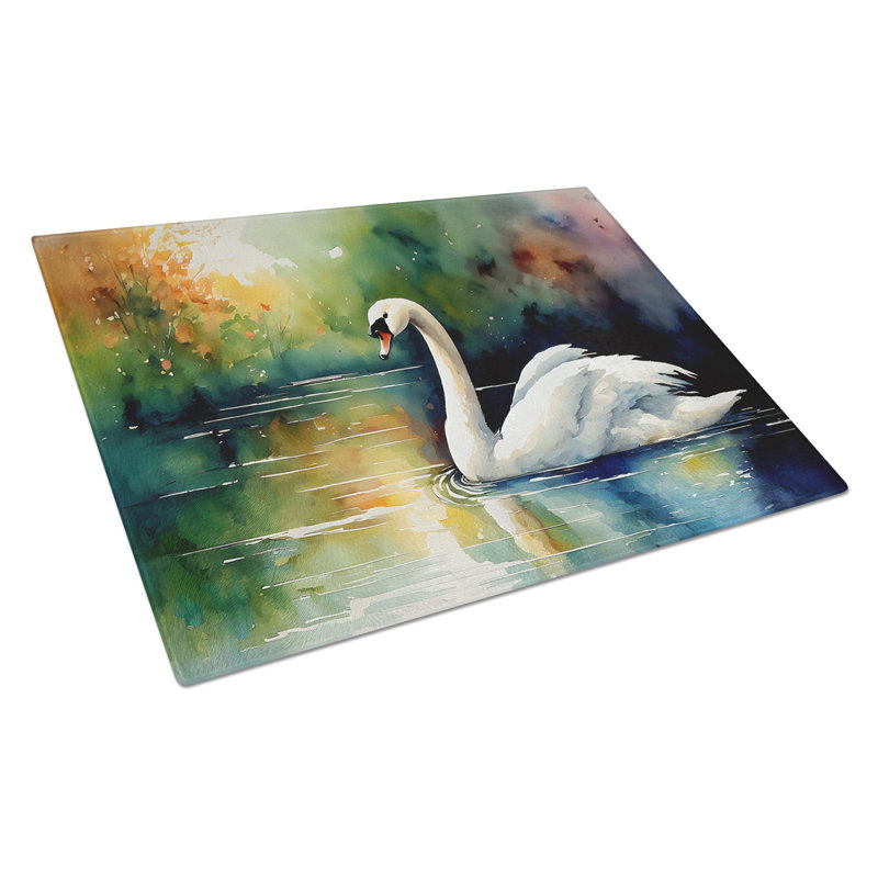 Swan Glass Cutting Board