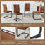 Chaises de salle à manger en tissu de style rétro en suède, pieds en métal robustes, dossier arqué ergonomique + structure en métal renforcé. Ensemble complet: ensemble de quatre pour les réunions de famille. Ensemble de 4.-321455289