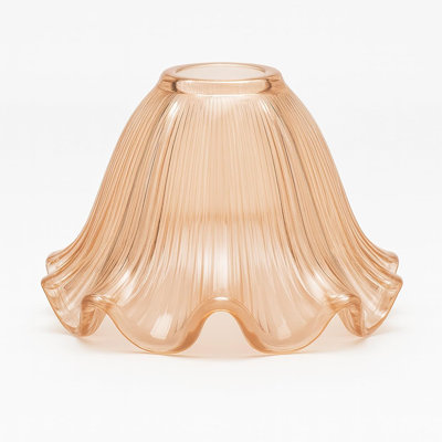 7.5cm H Glass Novelty Lamp Shade in Amber