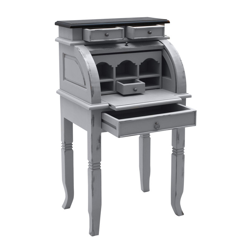 Lafrance Solid Wood Secretary Desk, Taupe