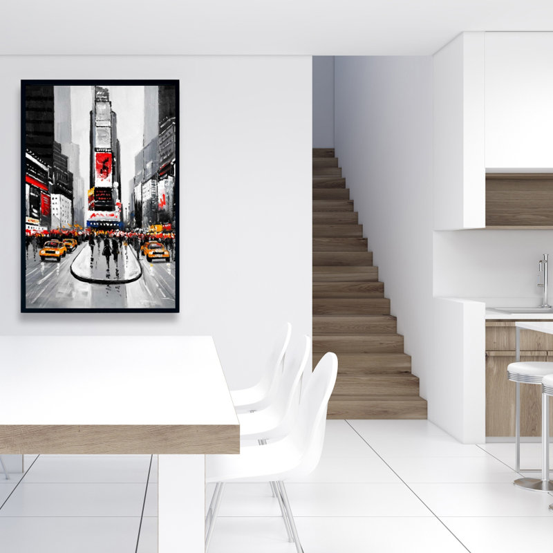 «New York City Busy Street», H 36 po x l 24 po
