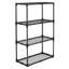 Support de rangement robuste à 4 tablettes avec couvercle - Solution polyvalente pour tous les espaces: 110 lb par tablette, capacité totale de 440 lb Bureau à domicile, entrepôt, exposition, vente au détail, garage Profondeur,