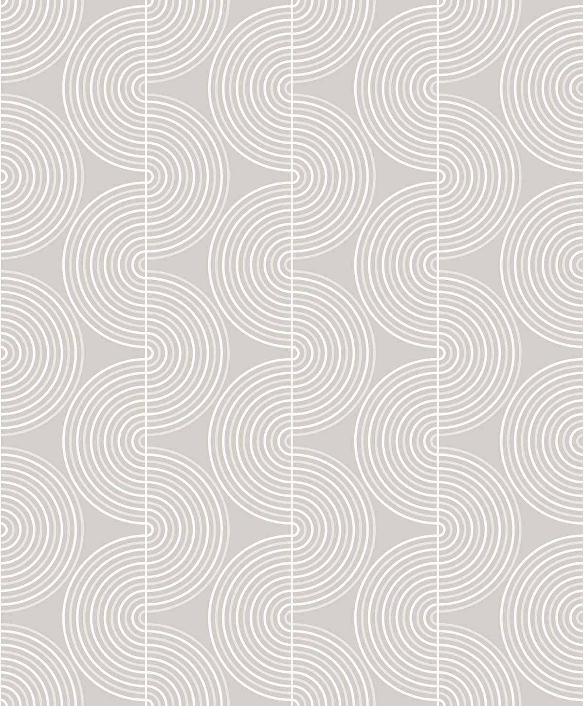 Cecile Mid-Century Peel & Stick Geometric Wallpaper, Gray