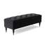 Safar Wide Tufted Rectangle Ottoman Storage Bench – Upholstery Plush Velvet Shoe Bench with Black Turned Wooden Legs-108634780-111753555