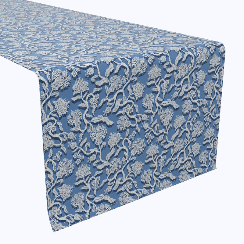 Floral 179 Cotton Table Runners, 90" x 16"