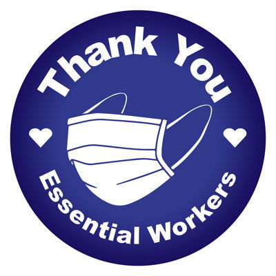 Bouton «Thank You Essential Workers»