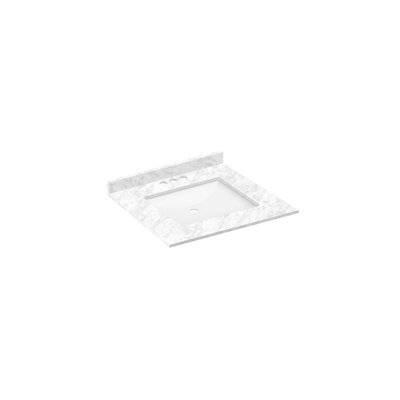 25 Marble Material 1 Single Bathroom Vanity Top Yes Sink