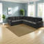 Canapé-lit d'angle convertible en chenille, gris foncé moderne.-1339509366