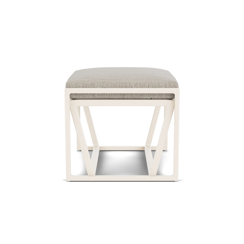Summit Outdoor Ottoman, Ivory, Friendly Flax