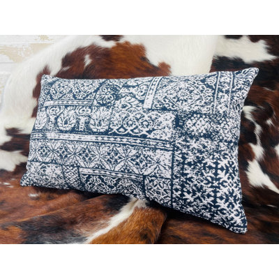 Toss Pillow Woven Panel Black Natural 16" X 25"