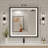 LED Bathroom Vanity Mirror with Matte Black Framed, Anti-Fog Dimmable Brightness & Memory Function-1827330990