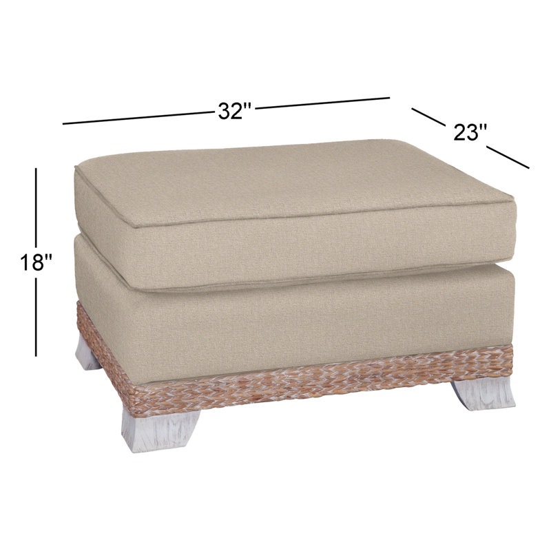 Fairwind Upholstered Ottoman, Eggshell Crypton Performance; 0884-93