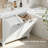 Dual Tilt out Laundry Hamper Cabinet, Bathroom Storage Cabinet with 2-Compartment Hamper, Modern  Floor Cabinet for Washroom,-1845100033