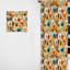 Mod Floral Nostalgia V - Rideau en velours Mid-Century - obscurcissant - 1 panneau-107575452