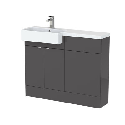 Fusion 1105mm Single Bathroom Vanity with Integrated Polymarble Basin