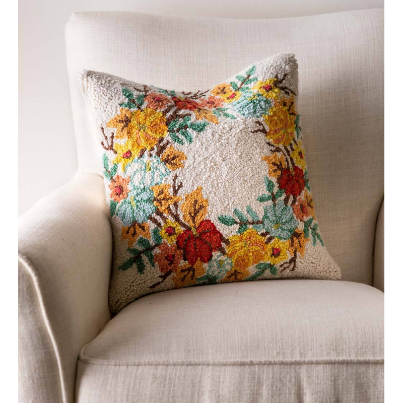 Coussin en duvet floral