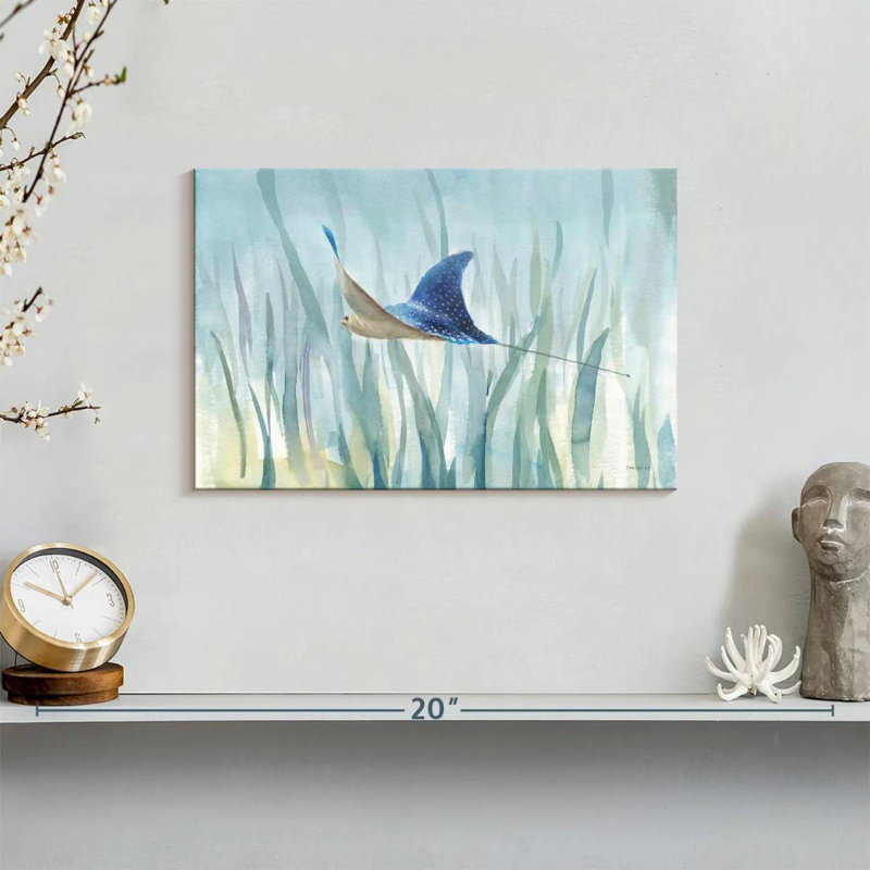 «Animal», impression sur toile «Rayon sous-marin», H 8 po x l 12 po, Toile tendue