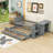 Lassen Twin Wooden Platform Bed with Twin Trundle, Storage Drawers and Desk-1584752593
