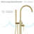 Ivy Freestanding Bathtub Faucet in Brushed Gold-54250435