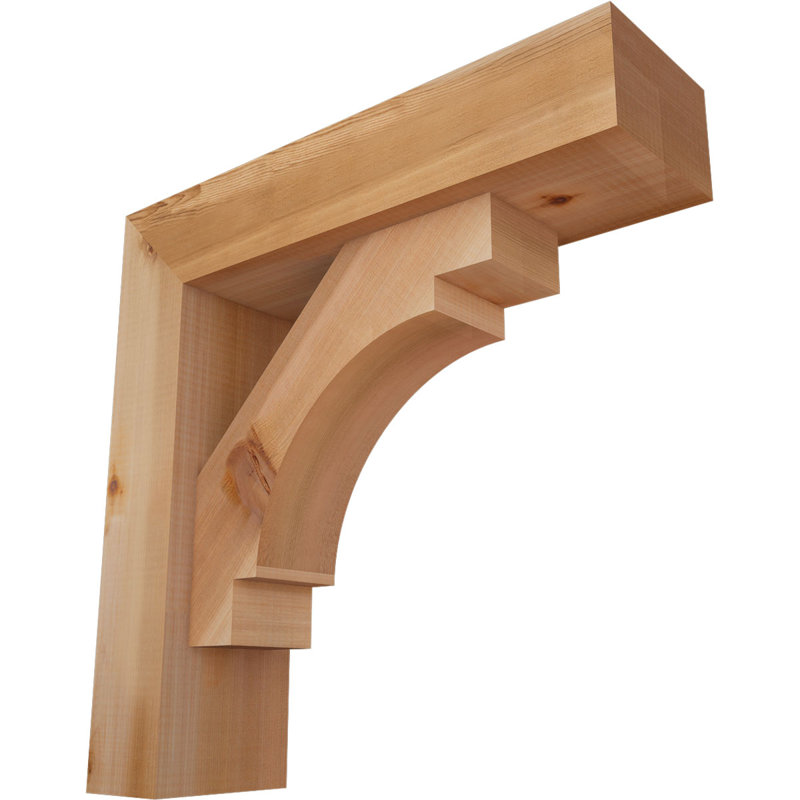 Support Merced Block avec support décalé, 20 po x 20 po, Cèdre rouge occidental de l 5 1/2 po (lisse)