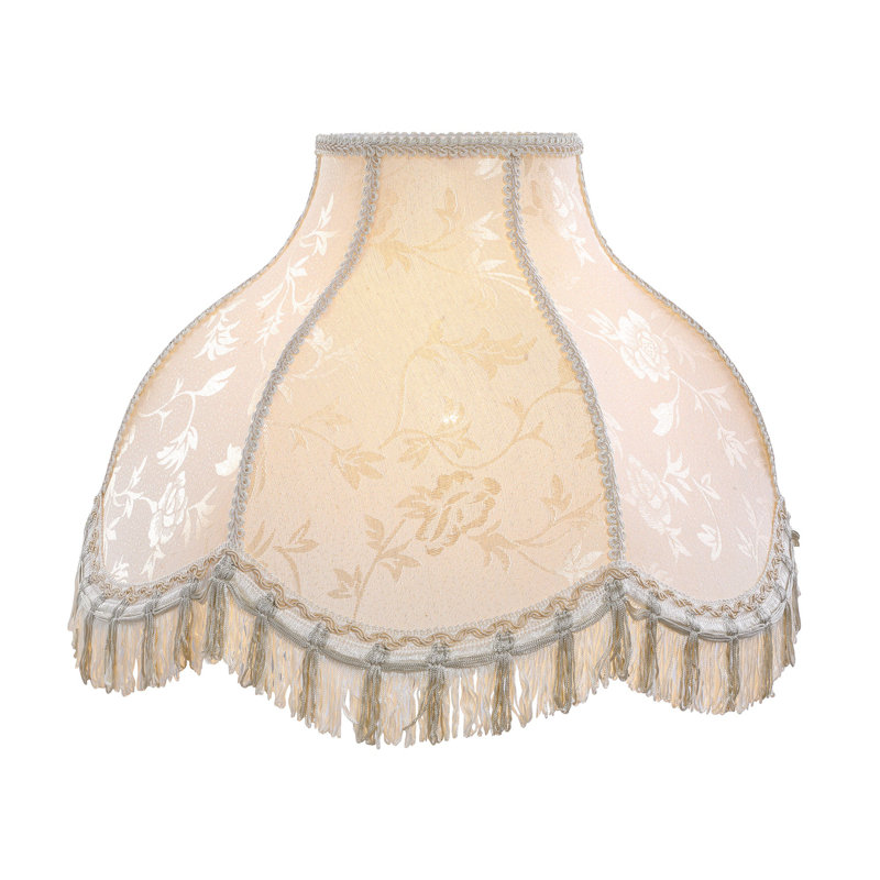 Abat-jour cloche en coton H 12 po x l 17 po (araignée), Blanc