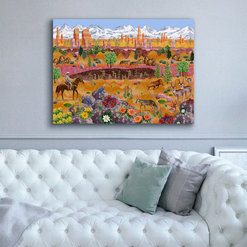  «Out West» par Gale Pitt, art mural sur toile, 54 po x 40 po, H 40 po x l 54 po