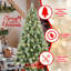 Arbre de Noël artificiel pré-éclairé avec lumières blanc chaud et embouts de branches mixtes en PVC / PE-377250002