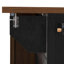 Îlot de cuisine 102,3 po avec table de salle à manger extensible, chariot d'îlot roulant avec armoire de rangement-77503312