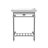 Fireclay Rectangular Console Bathroom Sink with Overflow-49500061-119116969