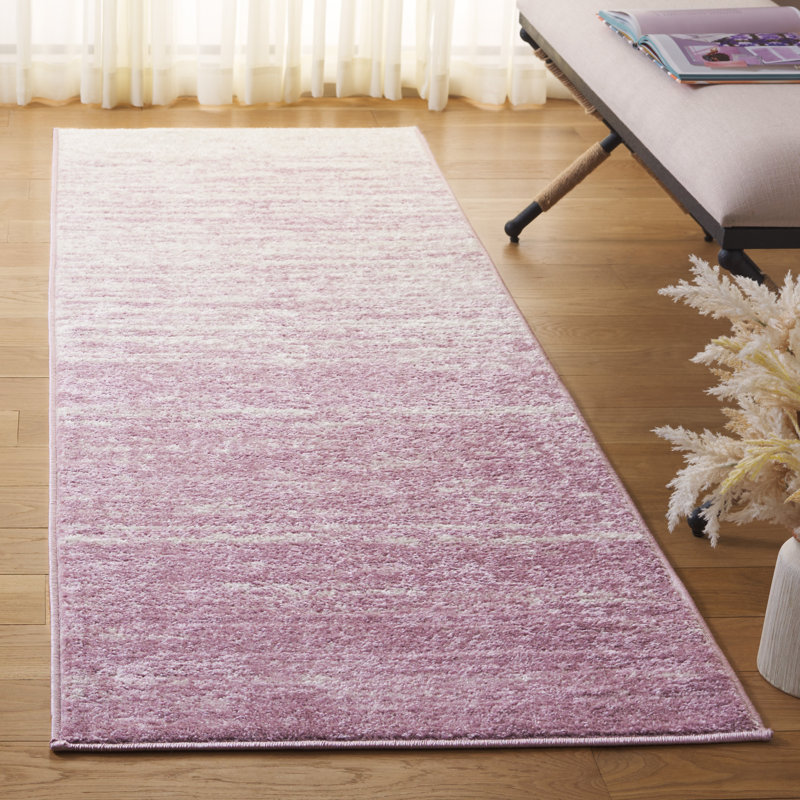Tapis crème ombre et mauve Bethlyn, Tapis de couloir 2 pi 6 po x 8 pi