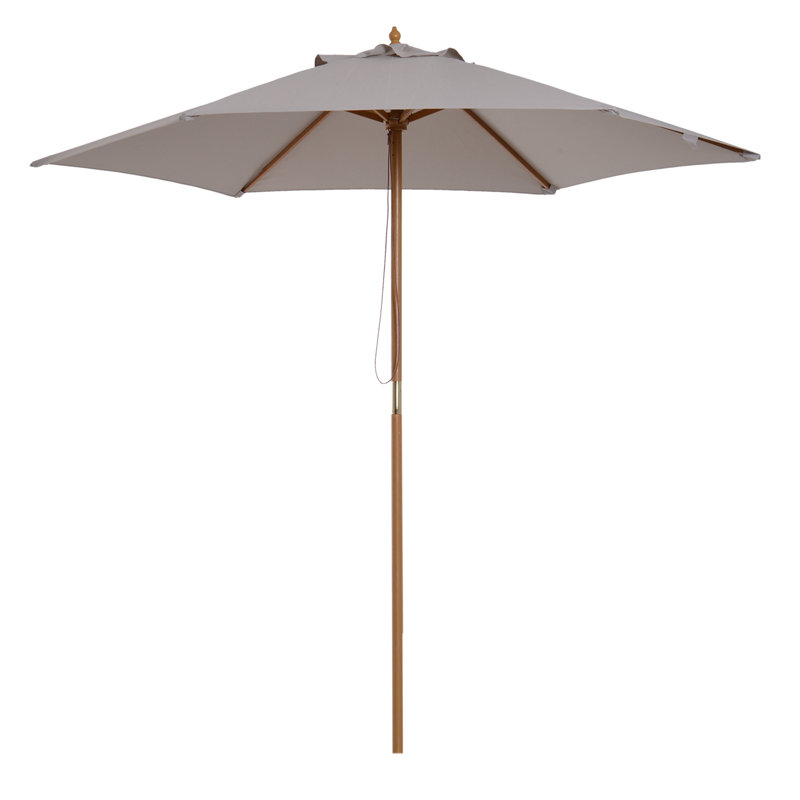 Lakewood 300cm Market Parasol, Light Grey