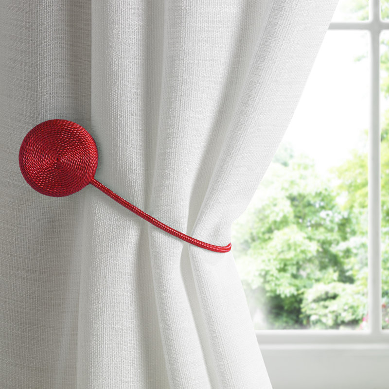 Rhodell Fabric 6cm Curtain Holdback/Tieback, Red