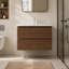 Meuble-lavabo flottant 24 po avec lavabo, tiroir en céramique, contreplaqué, brun-432908105-432908107