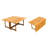 7 Pcs Grade-A Teak Wood Dining Set: 60" Square Rectangle Butterfly Table  Devon Armless Chairs #11DV1400-918643768