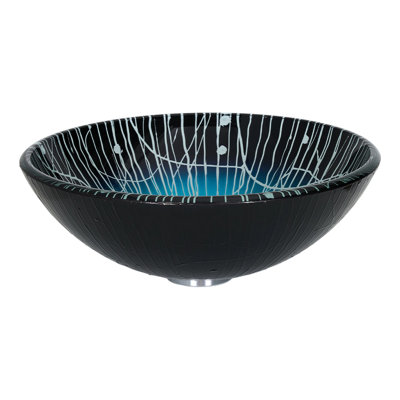 Belfry Bathroom 420 mm L x 420 mm W Satin Tempered Glass Circular Sink and Overflow