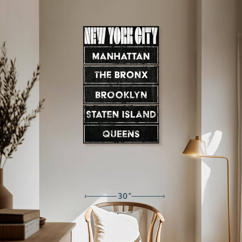 Boroughs Of New York, H 57 po x l 36 po
