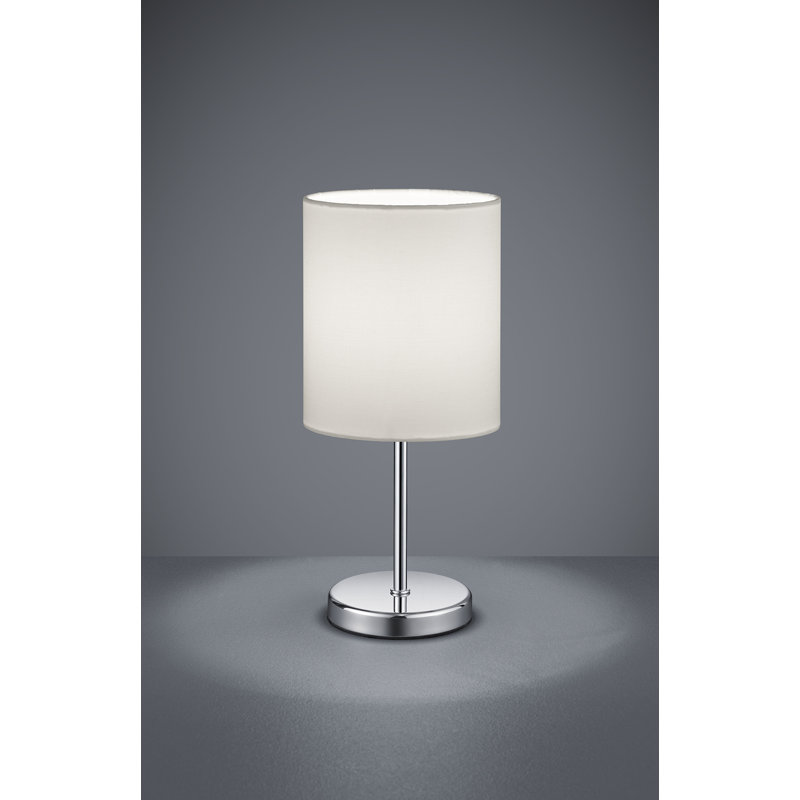 Kyhir 28.5Cm Chrome Table Lamp, White
