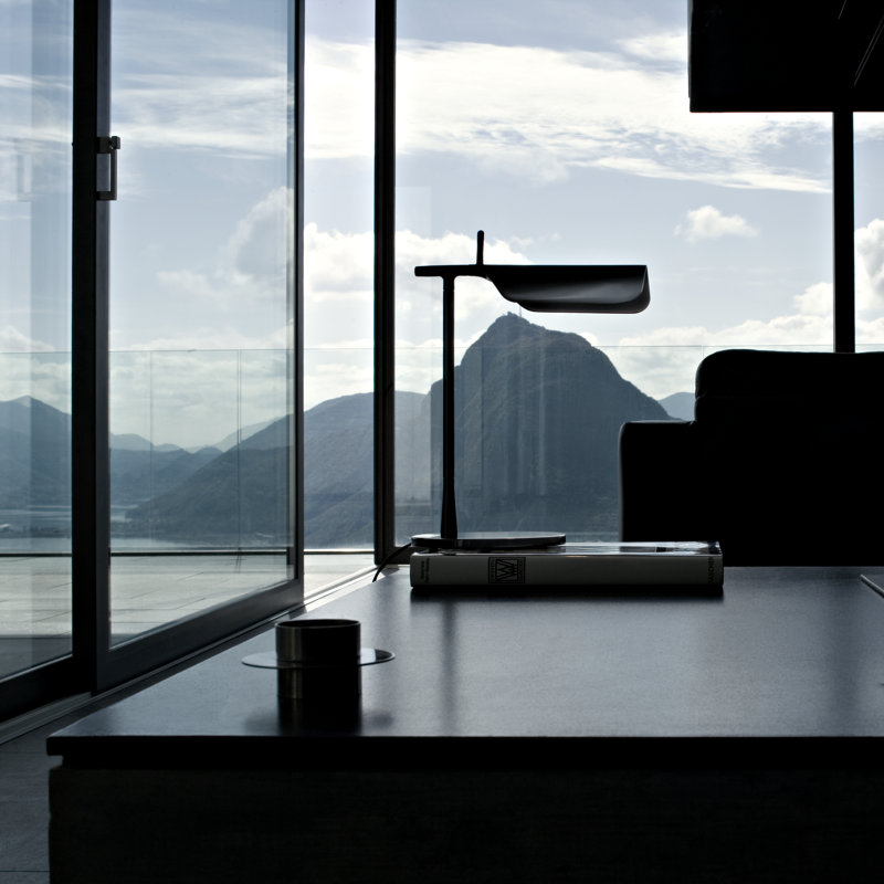 Tab LED Table Lamp by E. Barber and J. Ogersby, Black