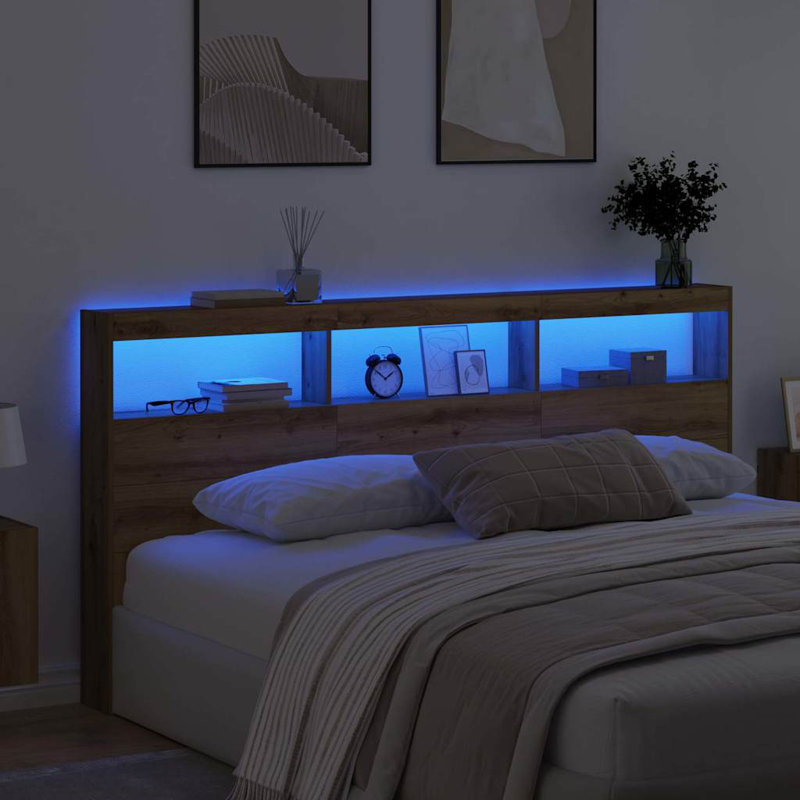 King Headboard, Artisan Oak, Queen