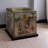 Small Silver Paint Simple Solid Wood Accent Trunk