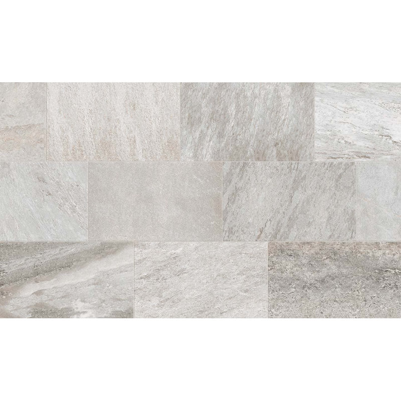 Carreau de mur et de plancher en porcelaine 24 po x 48 po, Blanc
