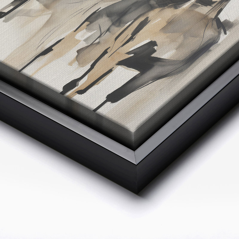 Horse Sketch No2, Black Framed, Canvas, 11"H x 14"W