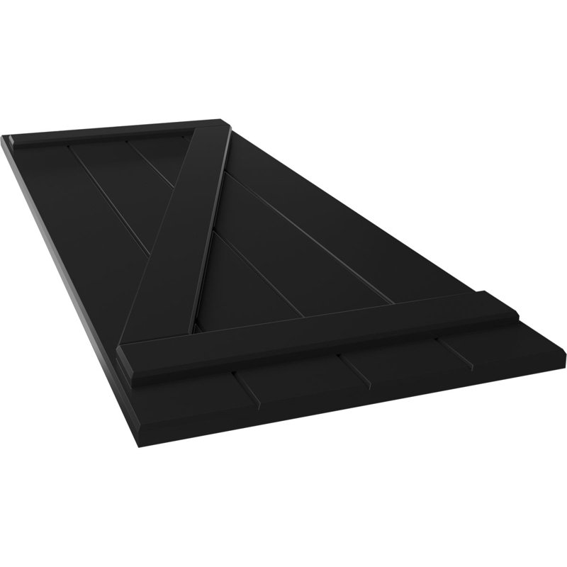 Volets en PVC True Fit, 21.5", Noir, 53"