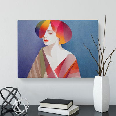 Woman In Watercolour Vol.1 Abstract - Wrapped Canvas Print