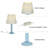 16” Table Lamp with Stacked Blue Base-1006555416