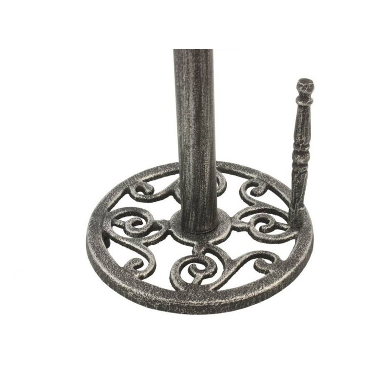 Porte-essuie-tout autoportant en fonte Starfish, Argent antique