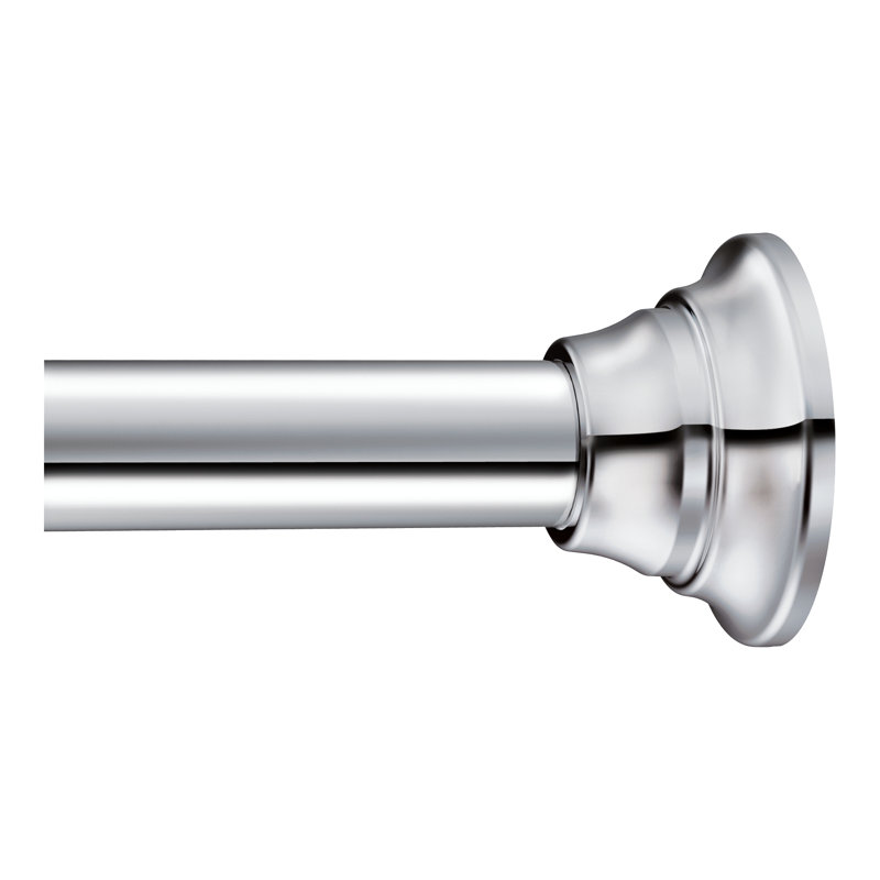 Tringle de rideau de douche droite à tension réglable de 44 po à 72 po Moen, Chrome