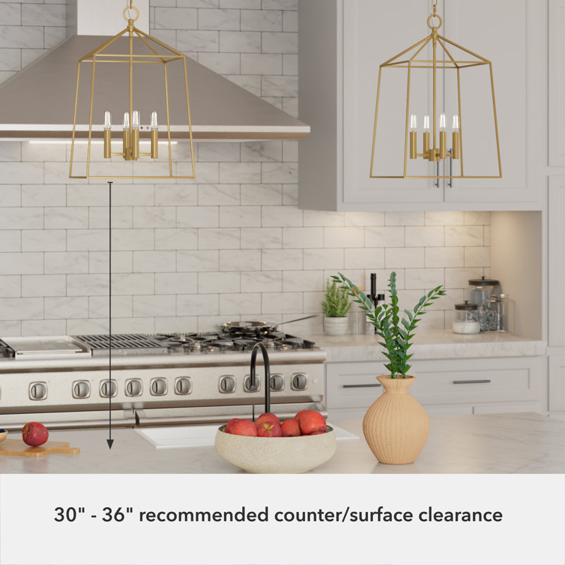 Jasmine Roth 4 - Light Lantern Pendant, Luxe Gold