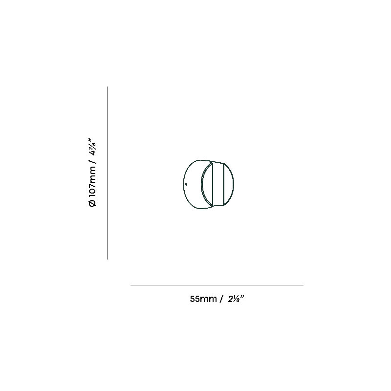 Kilter Wall Light Dark Grey IP44, Brass